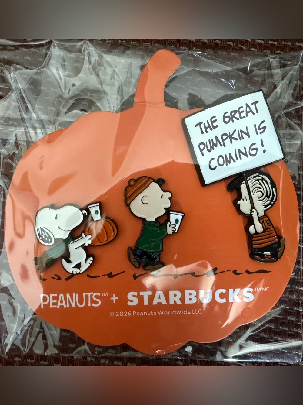 Starbucks Peanuts Pumpkin Pin Set